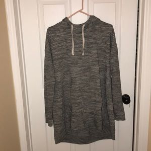 Grey Hooded tunic sweatshirt! Size XL!